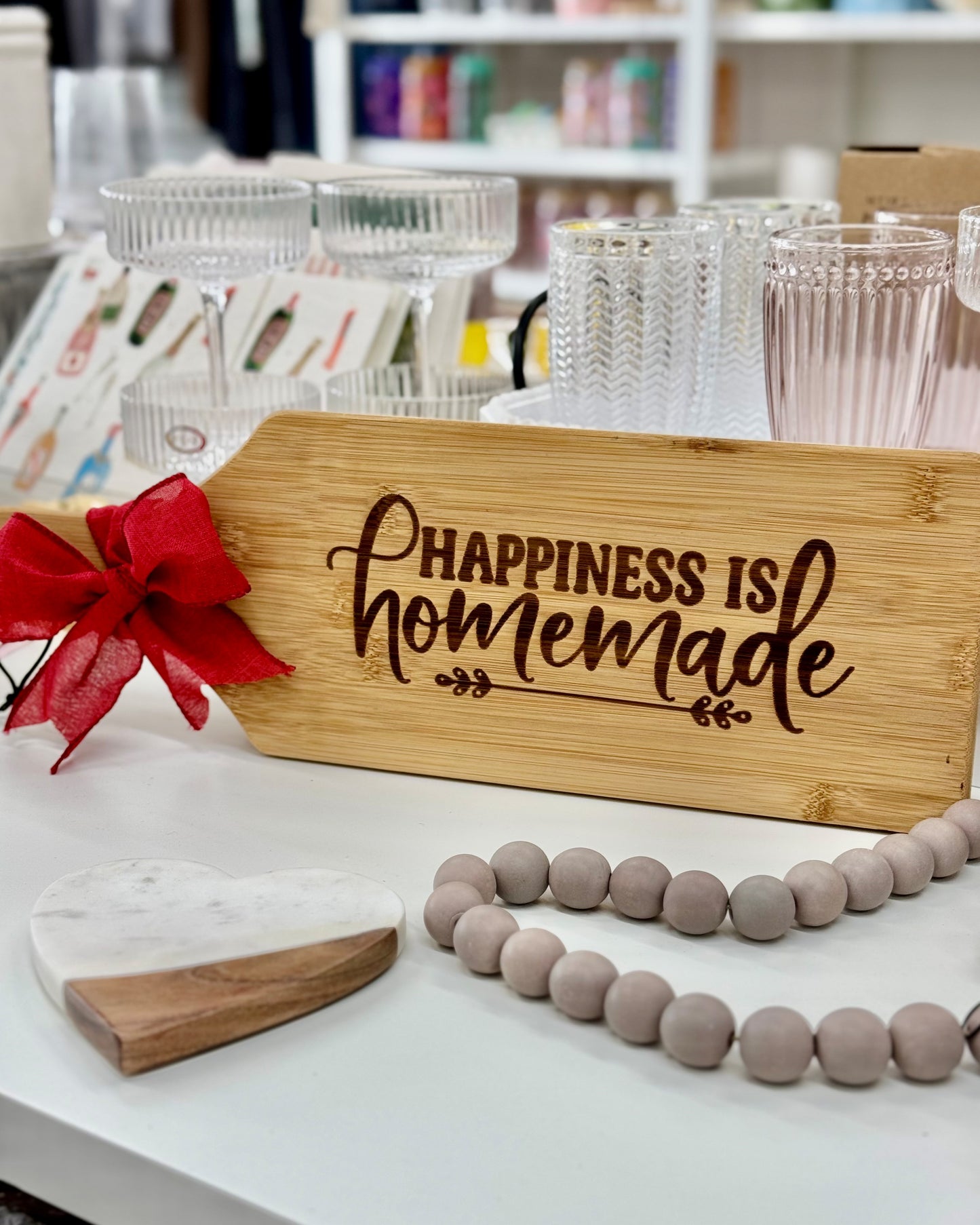 Happiness is Homemade Bamboo Board