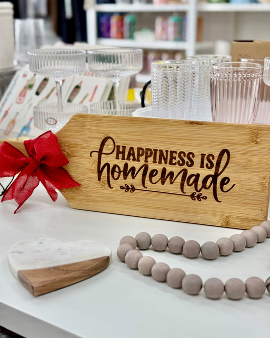 Happiness is Homemade Bamboo Board