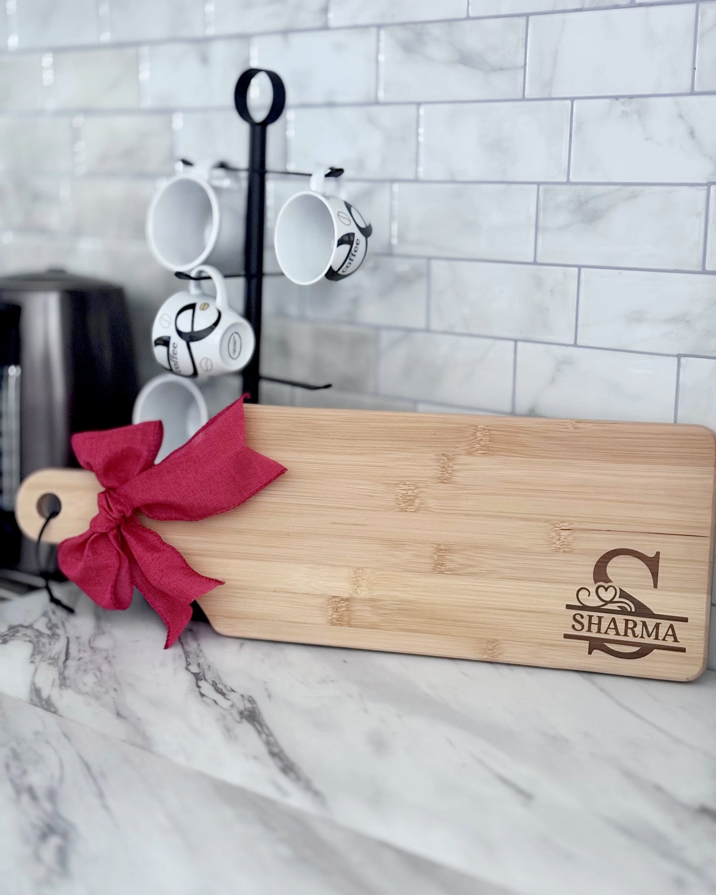 Personalized Monogram Bamboo Board