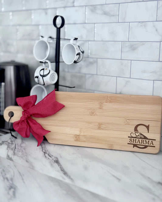 Personalized Monogram Bamboo Board